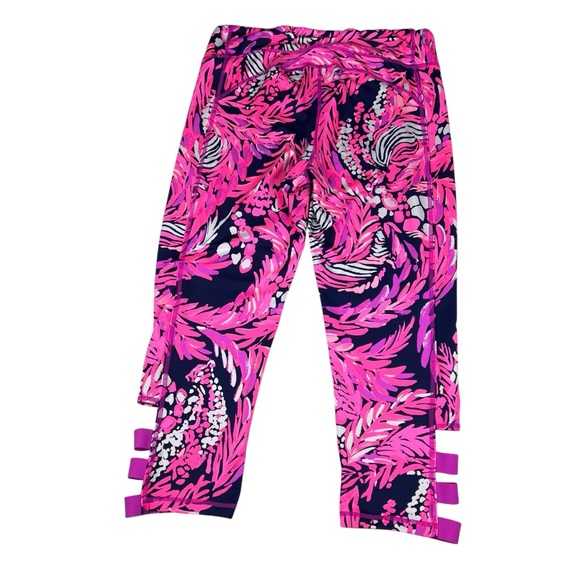 Lilly Pulitzer LUXLETIC Bright Colorful Print Crop Leggings - Picture 9 of 13